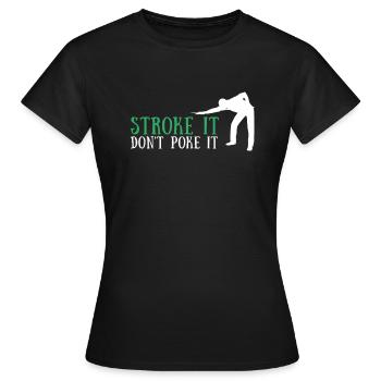 Billard Cue Sports Et Snooker Tournoi - T-shirt Femme - noir - Devant - AI Model Female 172 dark (172cm)