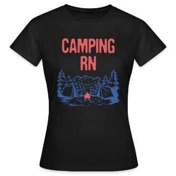 Camping RN Camper Forest Camp Woods Vacances - T-shirt Femme - noir - Devant - AI Model Female 172 dark (172cm)