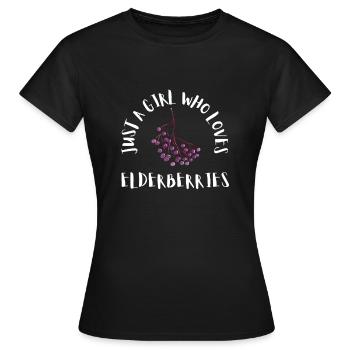 Elderberry Syrup Drink Flu Sambucus Homeopath - Women's T-Shirt - black - Front - AI Model Female 172 dark (172cm)
