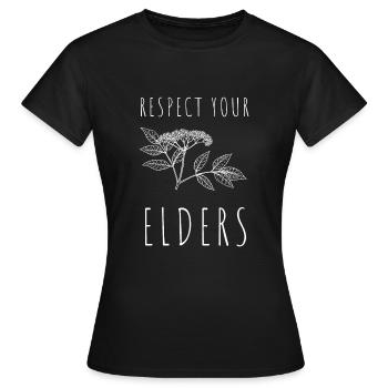 Elderberry Syrup Drink Flu Sambucus Homeopath - Women's T-Shirt - black - Front - AI Model Female 172 dark (172cm)