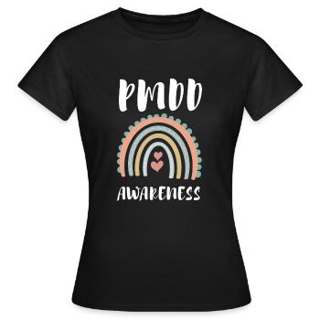 PMDD Awareness Premenstrual Syndrome Menstrual - Frauen T-Shirt - Schwarz - Vorne - AI Model Female 172 dark (172cm)
