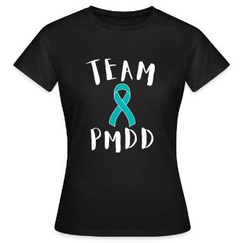 PMDD Awareness Premenstrual Syndrome Menstrual - Frauen T-Shirt - Schwarz - Vorne - AI Model Female 172 dark (172cm)