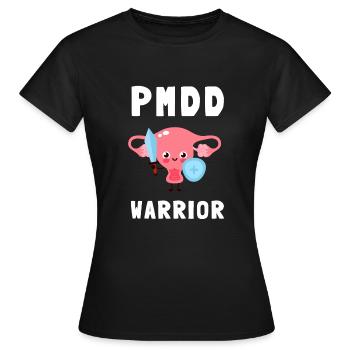 PMDD Awareness Premenstrual Syndrome Menstrual - Frauen T-Shirt - Schwarz - Vorne - AI Model Female 172 dark (172cm)
