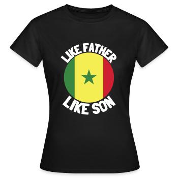Comme Père Comme Fils Origine Origine Origine Des Pères Fête des Pères - T-shirt Femme - noir - Devant - AI Model Female 172 dark (172cm)
