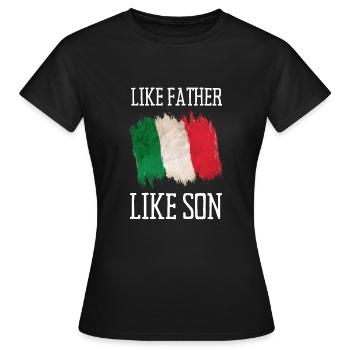 Comme Père Comme Fils Origine Origine Origine Des Pères Fête des Pères - T-shirt Femme - noir - Devant - AI Model Female 172 dark (172cm)