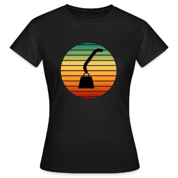 Aimant de pêche Aimant Fisher Pêcheur - T-shirt Femme - noir - Devant - AI Model Female 172 dark (172cm)