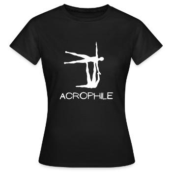 Acroyoga Manual Acro Yoga Yogi - Frauen T-Shirt - Schwarz - Vorne - AI Model Female 172 dark (172cm)
