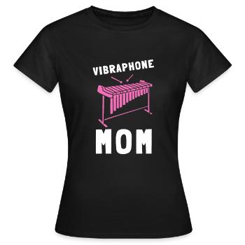 Vibraphone Maman Marimba Ninja Et Maillet - T-shirt Femme - noir - Devant - AI Model Female 172 dark (172cm)