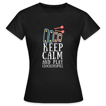 Vibraphone Maman Marimba Ninja Et Maillet - T-shirt Femme - noir - Devant - AI Model Female 172 dark (172cm)