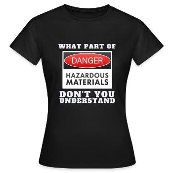Thème génie nucléaire de la fission de l’uranium - T-shirt Femme - noir - Devant - AI Model Female 172 dark (172cm)