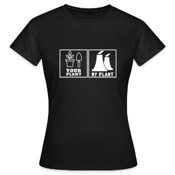 Thème génie nucléaire de la fission de l’uranium - T-shirt Femme - noir - Devant - AI Model Female 172 dark (172cm)