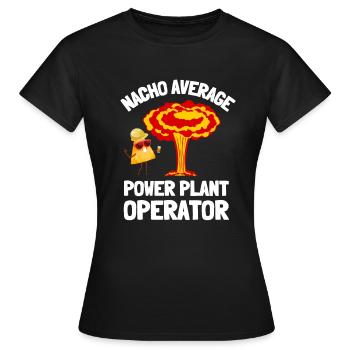 Thème génie nucléaire de la fission de l’uranium - T-shirt Femme - noir - Devant - AI Model Female 172 dark (172cm)
