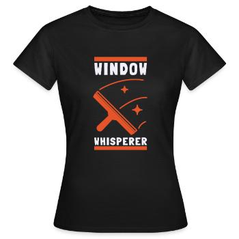 Window Cleaner Services Car Window Cleaning Window - Women's T-Shirt - black - Front - AI Model Female 172 dark (172cm)