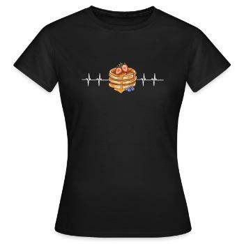 Sirop pour crêpes flipping Flapjack Petit déjeuner - T-shirt Femme - noir - Devant - AI Model Female 172 dark (172cm)