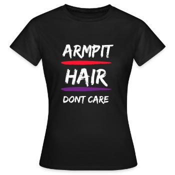 Féministe Anti Rasage Corps Velu - T-shirt Femme - noir - Devant - AI Model Female 172 dark (172cm)