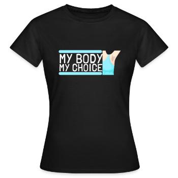 Féministe Anti Rasage Corps Velu - T-shirt Femme - noir - Devant - AI Model Female 172 dark (172cm)