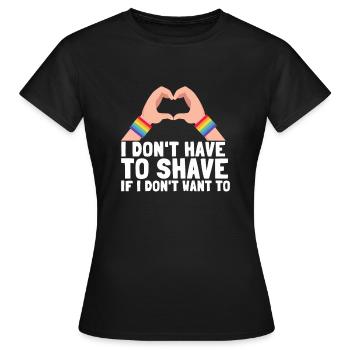 Féministe Anti Rasage Corps Velu - T-shirt Femme - noir - Devant - AI Model Female 172 dark (172cm)