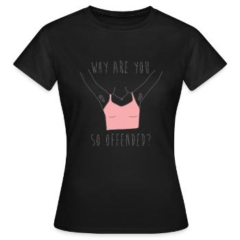 Féministe Anti Rasage Corps Velu - T-shirt Femme - noir - Devant - AI Model Female 172 dark (172cm)