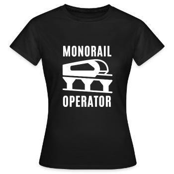 Public Transportation Stand Clear Of - Women's T-Shirt - black - Front - AI Model Female 172 dark (172cm)
