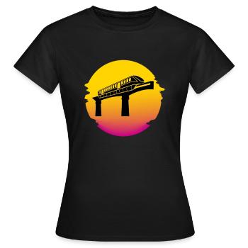 Public Transportation Stand Clear Of - Women's T-Shirt - black - Front - AI Model Female 172 dark (172cm)