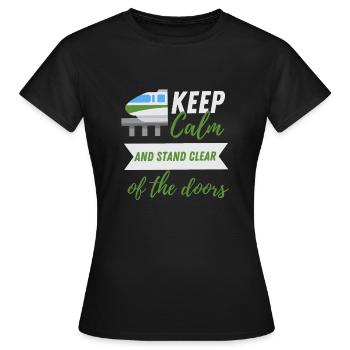 Public Transportation Stand Clear Of - Women's T-Shirt - black - Front - AI Model Female 172 dark (172cm)