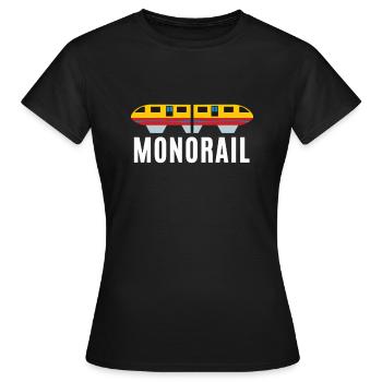 Public Transportation Stand Clear Of - Women's T-Shirt - black - Front - AI Model Female 172 dark (172cm)