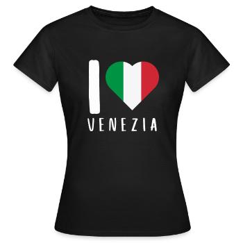 Venise Gondole Italie Venise - T-shirt Femme - noir - Devant - AI Model Female 172 dark (172cm)
