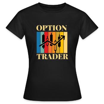Options Trading Cash Secured Puts Future Forex - Frauen T-Shirt - Schwarz - Vorne - AI Model Female 172 dark (172cm)