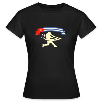 Latino cubain Cuba Baseball - T-shirt Femme - noir - Devant - AI Model Female 172 dark (172cm)