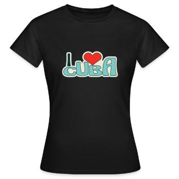 Latino cubain Cuba Baseball - T-shirt Femme - noir - Devant - AI Model Female 172 dark (172cm)
