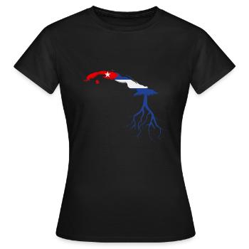 Latino cubain Cuba Baseball - T-shirt Femme - noir - Devant - AI Model Female 172 dark (172cm)