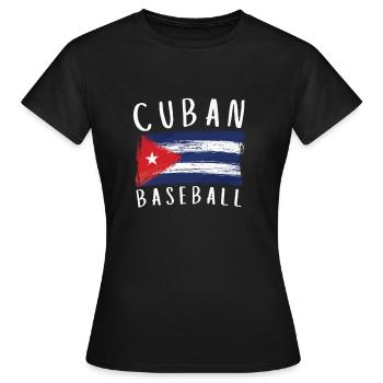 Latino cubain Cuba Baseball - T-shirt Femme - noir - Devant - AI Model Female 172 dark (172cm)