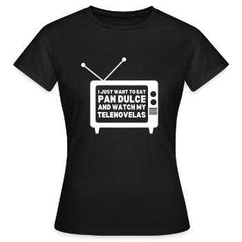 Telenovela Columbianas, émissions hispaniques et feuilletons - T-shirt Femme - noir - Devant - AI Model Female 172 dark (172cm)