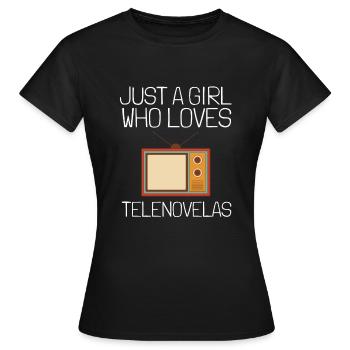 Telenovela Columbianas, émissions hispaniques et feuilletons - T-shirt Femme - noir - Devant - AI Model Female 172 dark (172cm)