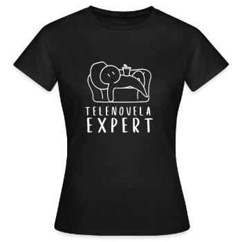 Telenovela Columbianas, émissions hispaniques et feuilletons - T-shirt Femme - noir - Devant - AI Model Female 172 dark (172cm)