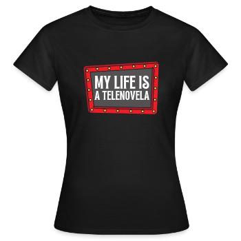 Telenovela Columbianas, émissions hispaniques et feuilletons - T-shirt Femme - noir - Devant - AI Model Female 172 dark (172cm)