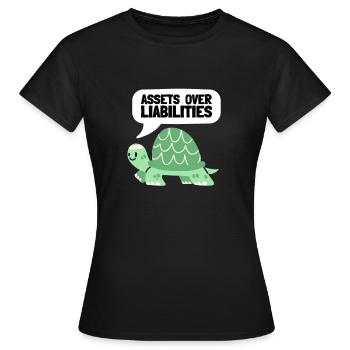 Actifs sur passifs Entrepreneur comptable - T-shirt Femme - noir - Devant - AI Model Female 172 dark (172cm)