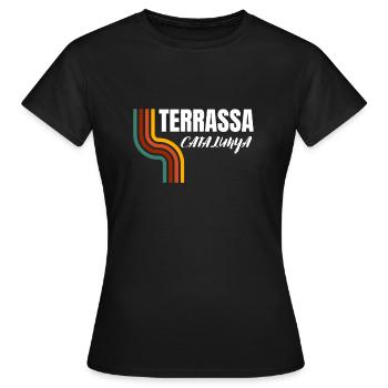 Bandera Independentista Catalana Estelada Negra - T-shirt Femme - noir - Devant - AI Model Female 172 dark (172cm)