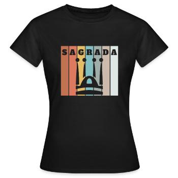 Bandera Independentista Catalana Estelada Negra - T-shirt Femme - noir - Devant - AI Model Female 172 dark (172cm)