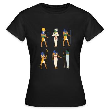 Hiéroglyphes égyptologue, Égypte ancienne - T-shirt Femme - noir - Devant - AI Model Female 172 dark (172cm)