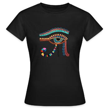 Hiéroglyphes égyptologue, Égypte ancienne - T-shirt Femme - noir - Devant - AI Model Female 172 dark (172cm)