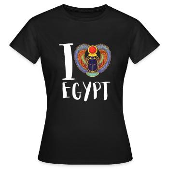 Hiéroglyphes égyptologue, Égypte ancienne - T-shirt Femme - noir - Devant - AI Model Female 172 dark (172cm)
