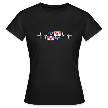 France Picardie - Frauen T-Shirt - Schwarz - Vorne - AI Model Female 172 dark (172cm)