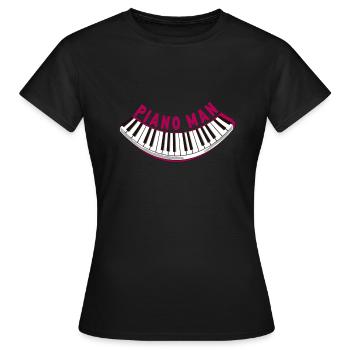 Licence de synchronisation Musique Baby Grand Piano - T-shirt Femme - noir - Devant - AI Model Female 172 dark (172cm)