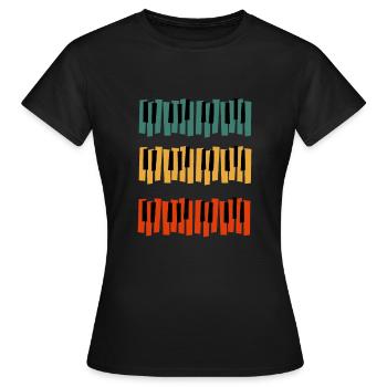 Licence de synchronisation Musique Baby Grand Piano - T-shirt Femme - noir - Devant - AI Model Female 172 dark (172cm)