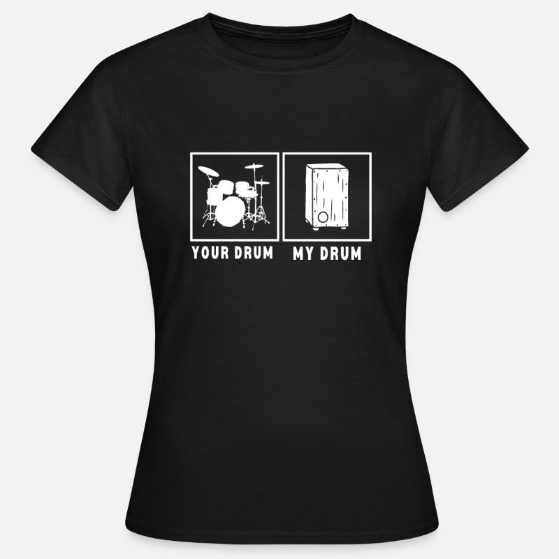 Cajon Box Drum Instrument Peruvian Cajon - Women's T-Shirt - black