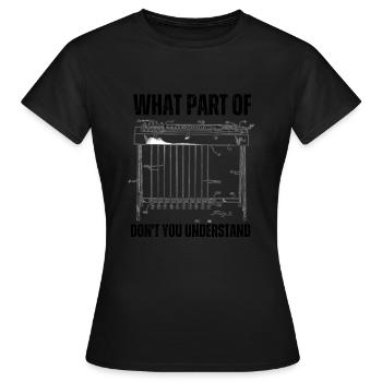Pedal Steel Guitar - Women's T-Shirt - black - Front - AI Model Female 172 dark (172cm)