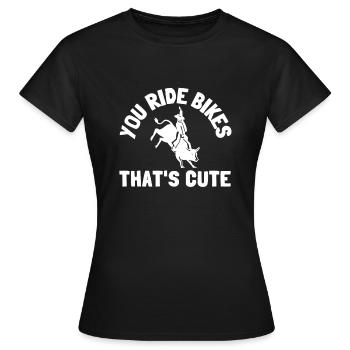 Future Bull Rider Steer Riding - T-shirt Femme - noir - Devant - AI Model Female 172 dark (172cm)