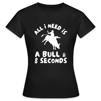 Future Bull Rider Steer Riding - T-shirt Femme - noir - Devant - AI Model Female 172 dark (172cm)
