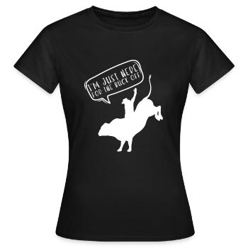 Future Bull Rider Steer Riding - T-shirt Femme - noir - Devant - AI Model Female 172 dark (172cm)